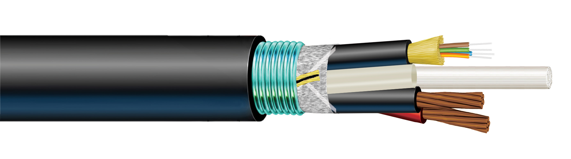 ezMOBILITY™ Fiber-Copper Composite Cable FTTA Feeder cable (8 AWG Conductors)