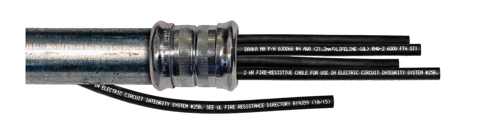 Lifeline® Power Cables RHW-2 or RW90 Two-Hour Horizontal, One-Hour Vertical Fire Resistive Cables in EMT