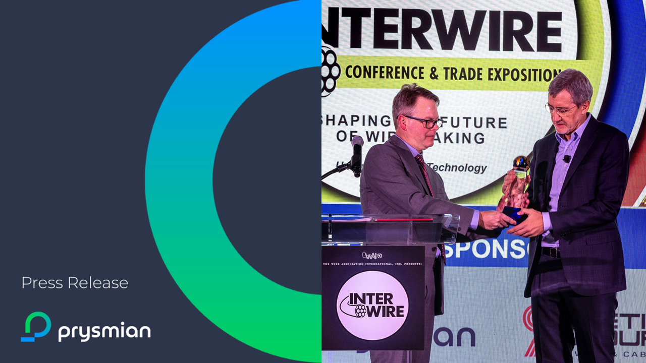 Prysmian’s Andrea Pirondini Honored with 2025 WAI Champion Award at Interwire 2025