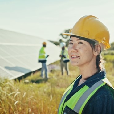 Solar Panel Installation in Rural Field