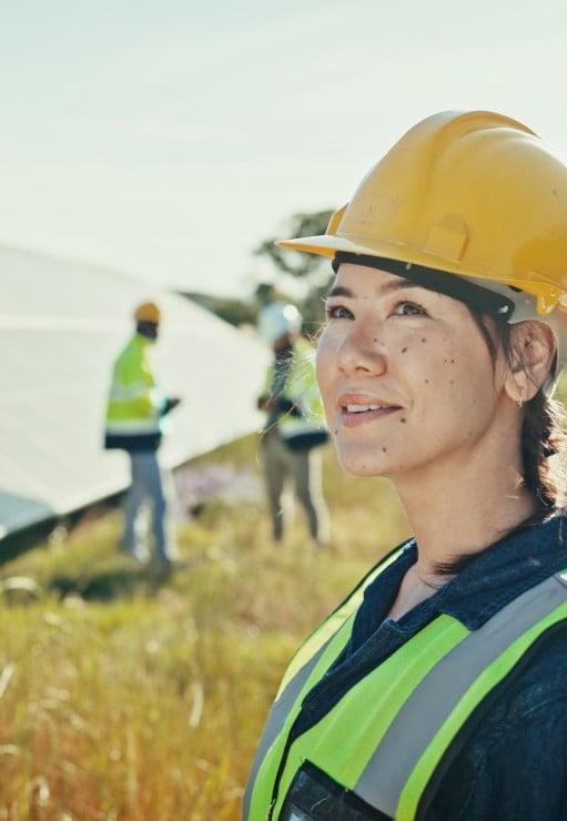 Solar Panel Installation in Rural Field